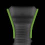 Radiograph showing flared, outlined in green