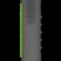 Radiograph showing non-tapered, outlined in green